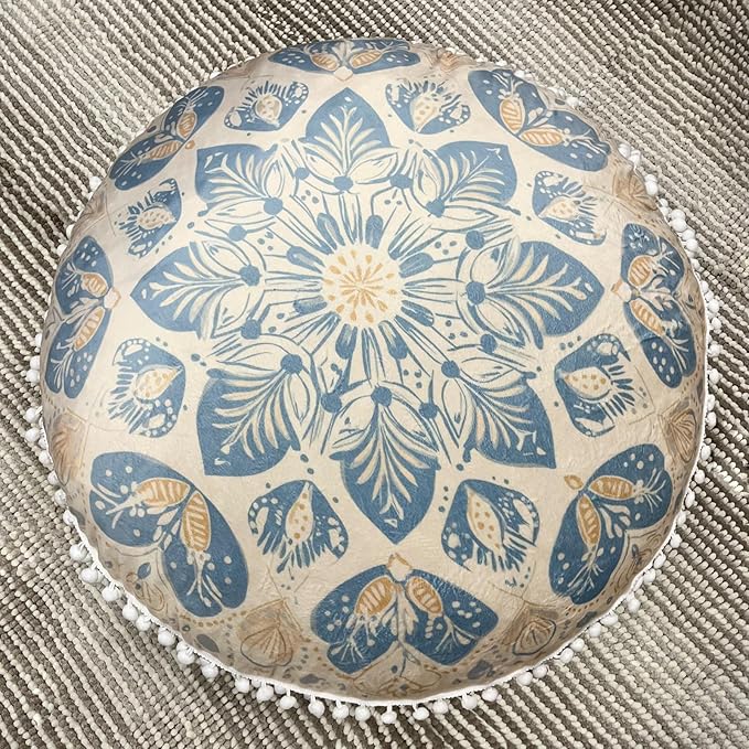 32 in Meditation Floor Cushion, Round Large Floor Pillow for Adult, Yoga Pillows for Sitting On Floor, Boho, Memory Foam Filling