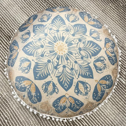 32 in Meditation Floor Cushion, Round Large Floor Pillow for Adult, Yoga Pillows for Sitting On Floor, Boho, Memory Foam Filling