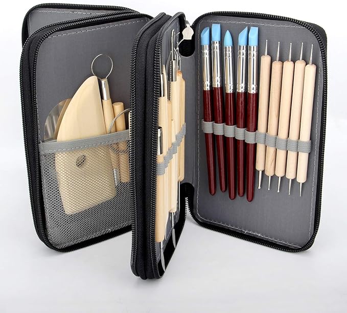 Blisstime 42pcs Pottery Tools, Clay Tools, Sculpting Tools, Pottery Kit, Air Dry Clay Tools, Pottery Clay Kit for Pottery Wheel, DIY Arts and Crafts