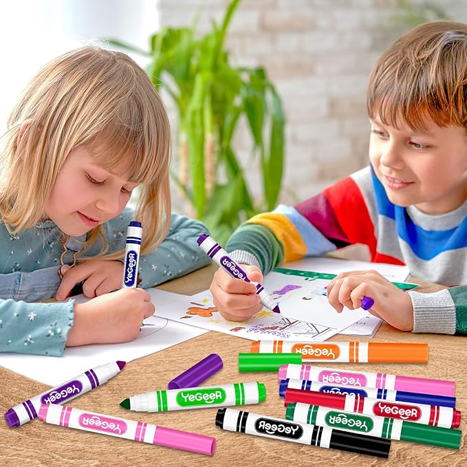 480 Count Washable Markers Bulk – 12 Assorted Colors, Broad Tip Markers for Kids, Teachers, and Classroom Supplies, Perfect for Art and Coloring.