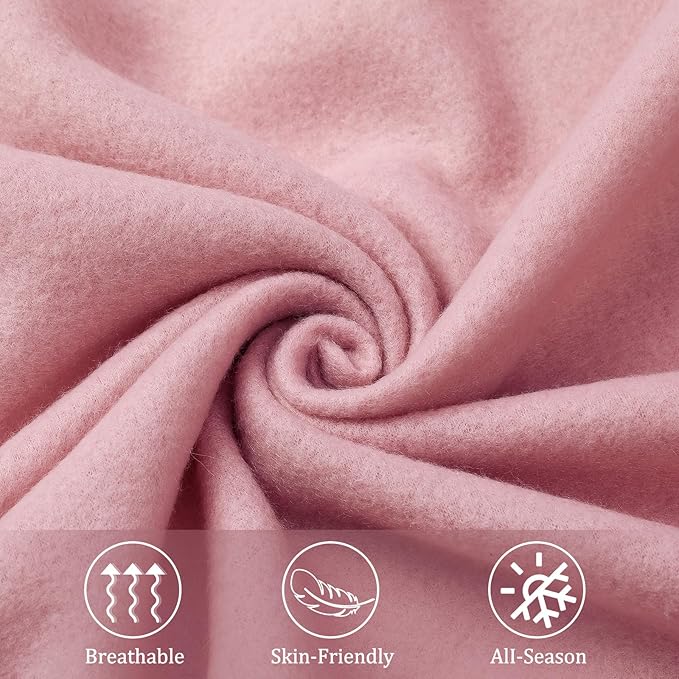 Kinlop Fleece Blanket Bulk 60 x 50 Inch Soft Lightweight Fleece Cozy Blanket Warm Throw Plush Pet Throw for Bed Couch Sofa Home Office Wedding Gifts Travel Camping(Grayish Pink,40 Packs)