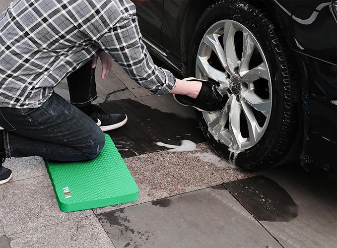 Kneeling Pad Thick Extra Large High Density Foam Comfort Kneeling Pad for Work Gardening Yoga Exercise Garden Knee Pad Green, 1 Pack