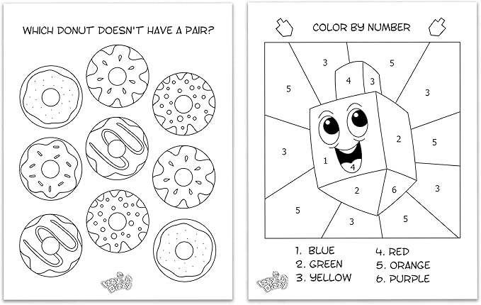 Izzy 'n' Dizzy Hanukkah Coloring and Activity Set - Great for Partys and Gifts- Chanuka Color and Activity Kit