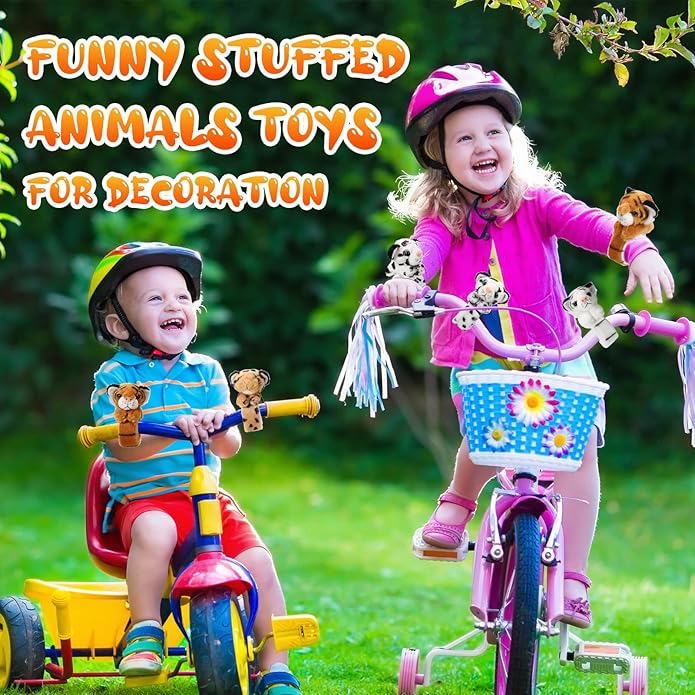 Lenwen 8 Pcs Stuffed Animal Slap Bracelets for Kids Plush Animals Slap Bracelets Bulk Cute Tiger Giraffe Turtle Koala Bracelets Wrist Animals for Girls Boys Valentine's Day Party