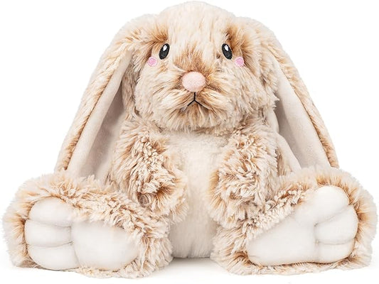 Bunny Microwavable & Weighted Stuffed Animals - 1.5 Lbs Unscented Heating Pad for Period Cramps Pain Relief and Anxiety, Cute Bunny Plush Toys Gifts for Women Girls Adults and Kids by Happy Fuel