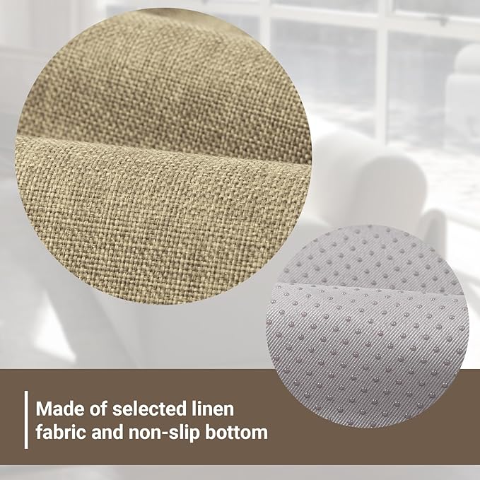 Armchair Caddy & Remote Control Holder for Couch & Recliner | Non-Slip Armrest Organizer with 6 Pockets for TV Remote, Phone, Tablet, Magazine & More, 19 x 35 Inches, Beige