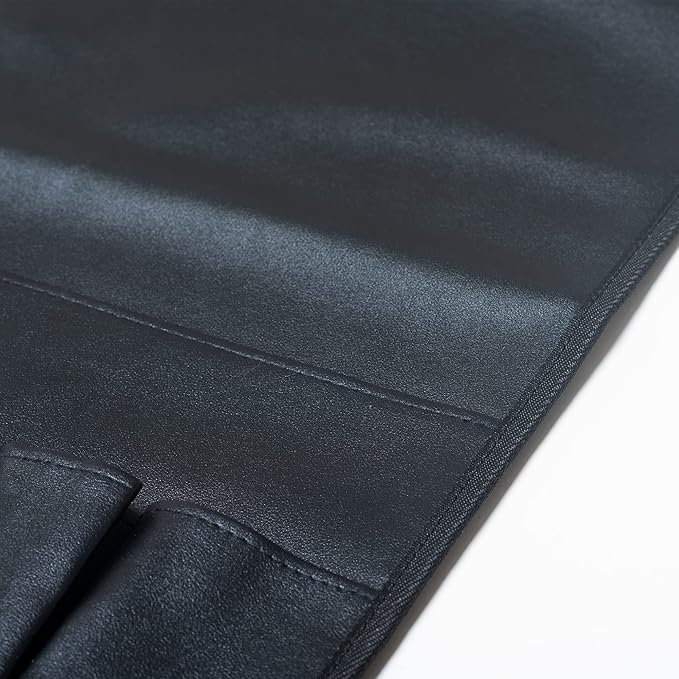 PU Leather Sofa Armrest Organizer, Armchair Magazine Holders, Waterproof Remote Holder for Recliner Couch with 1 Large Pocket, 4 Small Pockets for Magazine, Remote, Phone, Ipad, Books (Black)