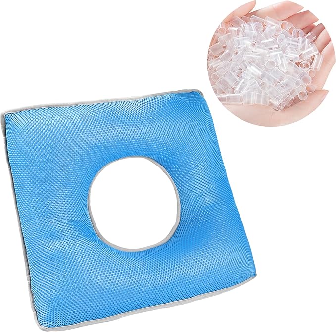 Tailbone Pain Relief Cushion, Donut Pillow Seat for Anti-Bedsore & Sitting Comfort. Wheelchair & Office Chair Cushion with Lift for Legs & Buttocks. for Car, Bed Use