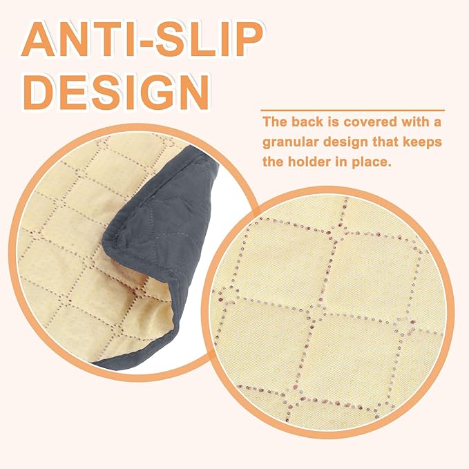 uxcell Couch Sofa Armrest Organizer Non-Slip Chair Arm Recliner Remote Control Organizer with 6 Pockets for Books, Magazines, Tablet, Phone, Gray