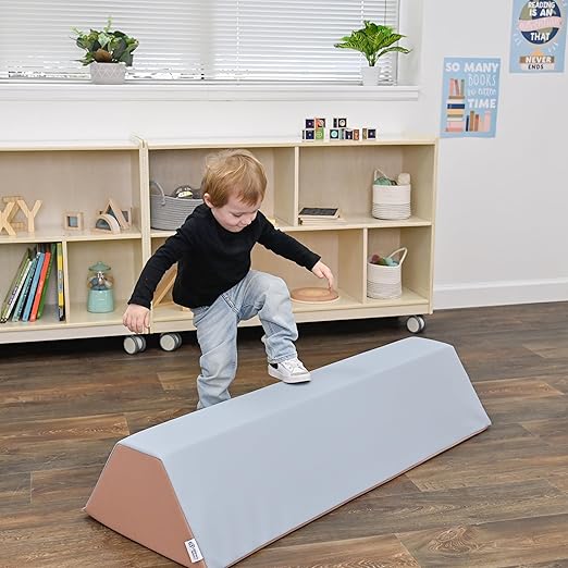 Children's Factory Soft Balance Beam, Firm Foam Walking Beam, Build Coordination and Gross Motor Skills, Soothing Elements Colorway