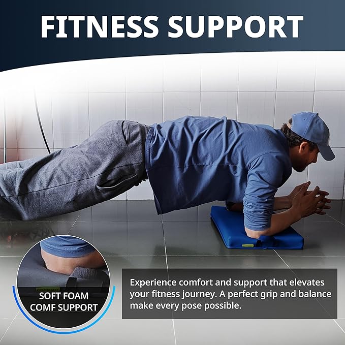 Extra Thick Kneeling Pad, Bath Kneeler Pad, Garden Kneeling Pad for Knee, Water Resistant Soft Memory Foam Cushioning for Workout, Yoga, Bathing, Physical Therapy, Prayer Pillow, Blue