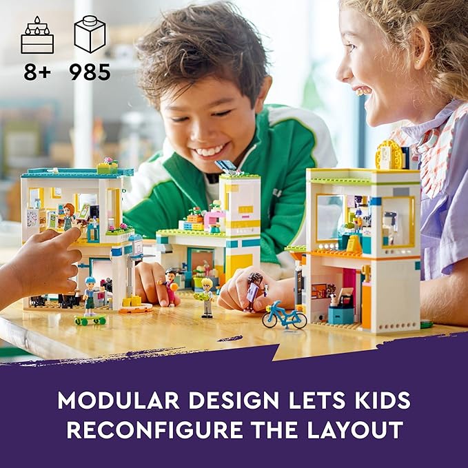 LEGO Friends Heartlake International School 41731, Building Toy with 5 Mini-Dolls and Accessories, Pretend Play School Classroom Building Kit, Gift for Christmas for Girls, Boys and Kids Ages 8 and Up