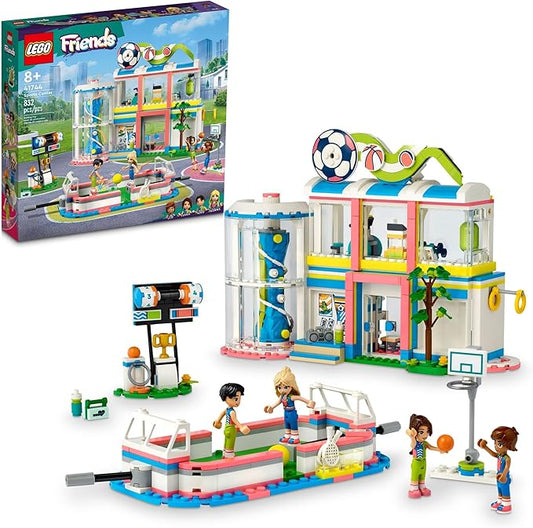 LEGO Friends Sports Center 41744 Building Toy Set, Fun for Boys and Girls Ages 8 and up, Includes Football, Basketball and Tennis Games, A Fun Gift for Kids Who Love Sports and Pretend Play