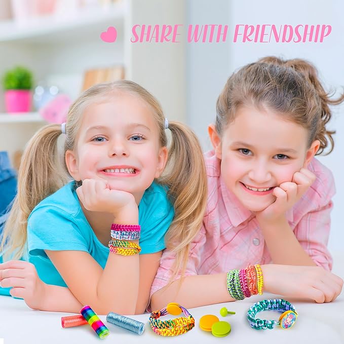GIRLINK Friendship Bracelet Making Kit Toys - DIY Arts and Crafts Toys - String Bracelets Maker Craft for Ages 6-12 Best Valentine's Day Gift Birthday Gifts Ideas for Girls