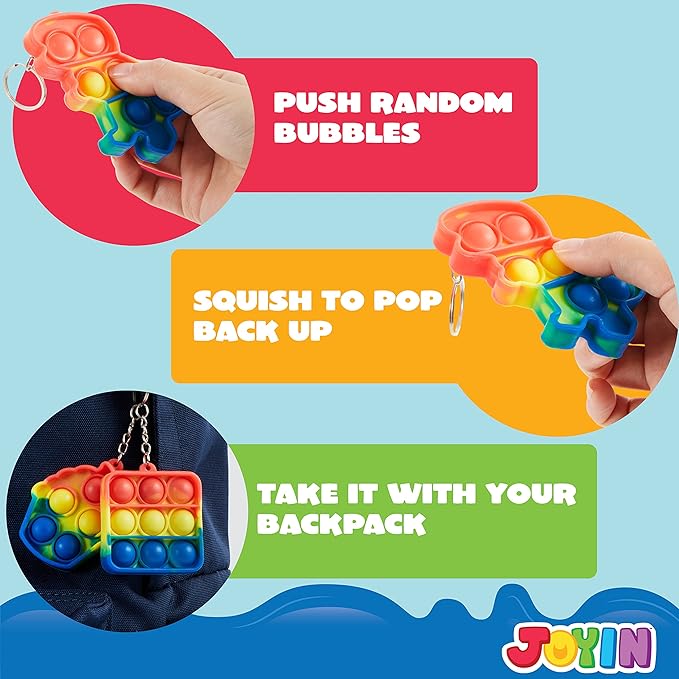 JOYIN 60 Pcs Party Favors for Kids, Popular Fidget Toys Pack, Goodie Bags Fillers for Kids Birthday Party, Prizes in Bulk for School, Pinata Stuffers, Classroom Prizes, Treasure Box Toys