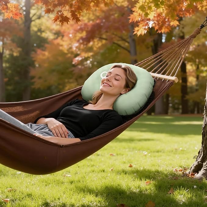 Olaterior Ultralight Inflatable Camping Travel Pillow, Compact Portable Backpacking Pillow, Ergonomic Blow Up Camp Pillows for Beach, Camping, Hiking, Backpacking & Airplane Travel