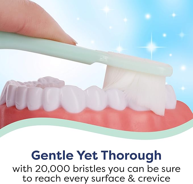 Extra Soft Toothbrush, Nano Toothbrush for Sensitive Gums, Extra Soft Toothbrushes Child Sensitive Teeth Manual, Ultra Soft Toothbrush for Extra Protection Gum Care, Perfect for (Kids - 4 Pack)