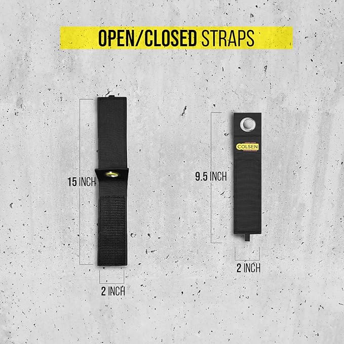 COLSEN Storage Strap – 15 inch large Heavy Duty Garage Organization Cable Keeper Wire Holder Outdoor rope strap Hose Hanger for extension cords RV Organizers Garden Anchor Marine Workshop (6Pack)