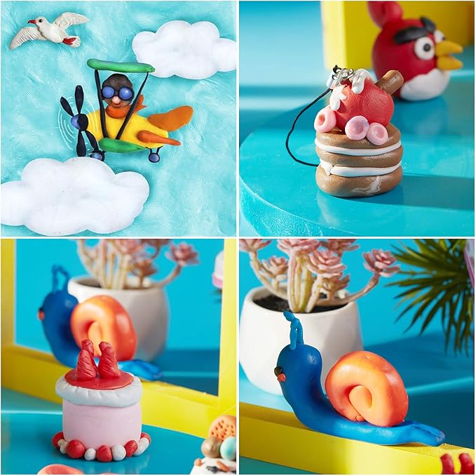 ifergoo Polymer Clay, Modeling Clay for Kids DIY Starter Kits, 50 Color Oven Baked Model Clay, Non-Toxic, Non-Sticky, with Sculpting Tools, Ideal Gift for Boys, Girls and Artists