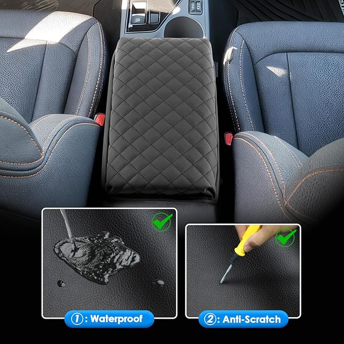 Coleya 2024 2025 2026 Crosstrek Accessories Center Console Cover for Subaru Crosstrek (Premium/Sport/Limited/Touring/Wilderness), Cushion&Comfy Leather Armrest Cover 2026 Crosstrek Accessories -Padded