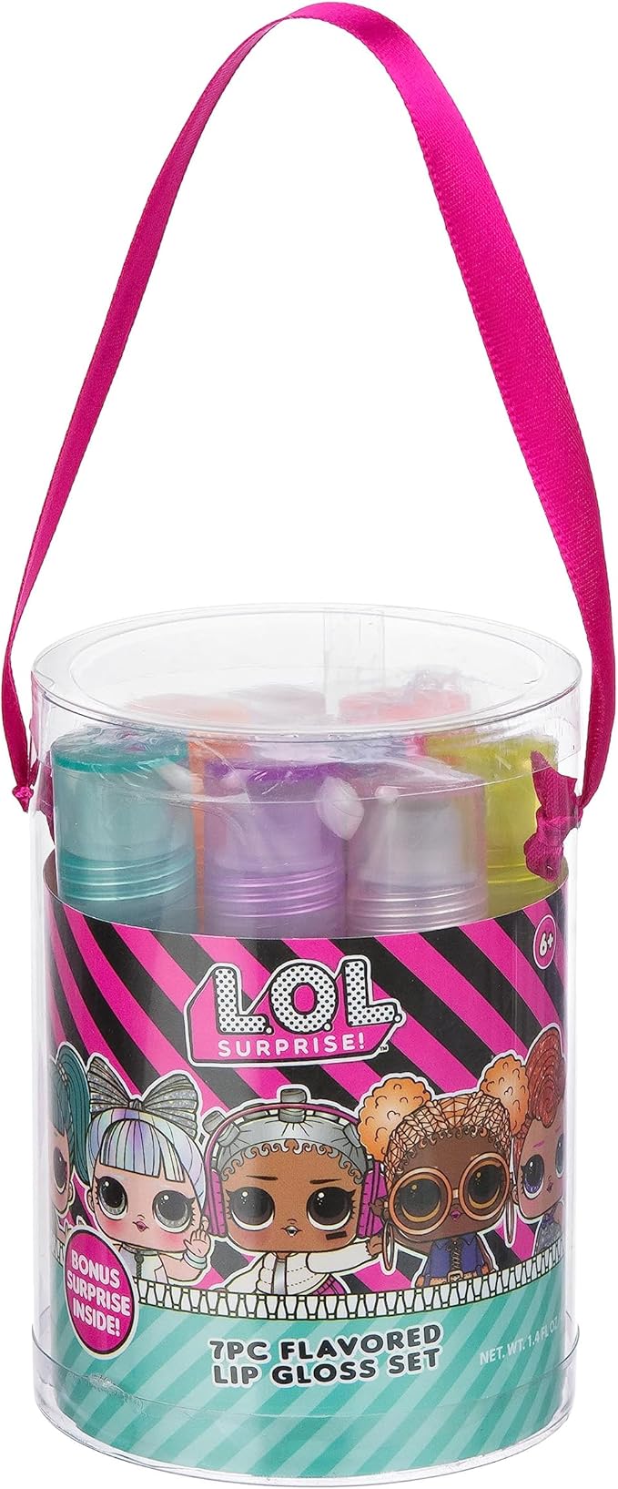 L.O.L. Surprise! Party Favors - 7PC Lip Gloss Canister with Bonus Stickers Party favor