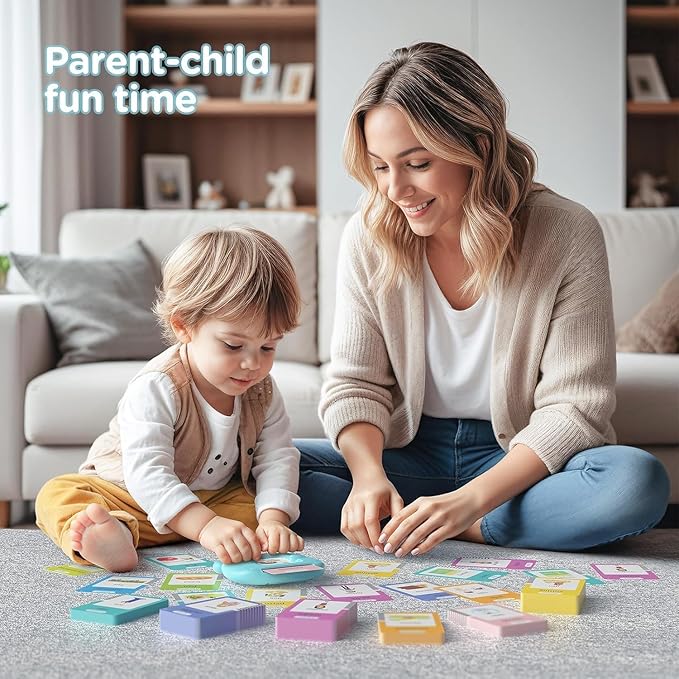 Spanish & English Talking Flash Cards for Toddler - 510 Sight Words Bilingual Learning Toys for Toddlers 3+, 31 Themes with 3 Songs Autism Sensory Toys, Montessori Educational Toys for Boys and Girls