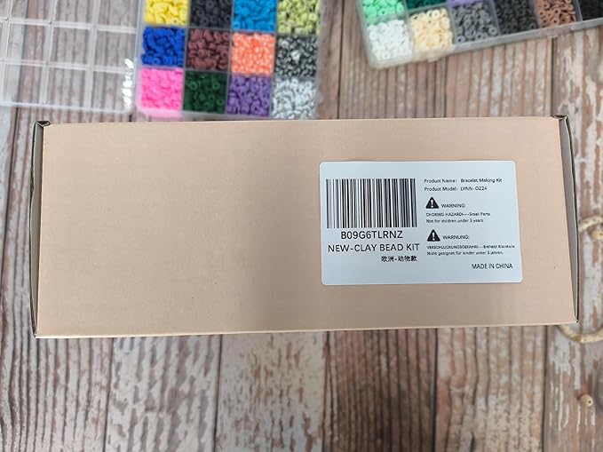 Clay Beads 7200 Pcs 2 Boxes Bracelet Making Kit - 24 Colors Polymer Clay Beads for Bracelet Making Set - Jewelry Making kit Supplies and Charms - Bracelet Making Kit for Girls Teens Kids Age 4-12…