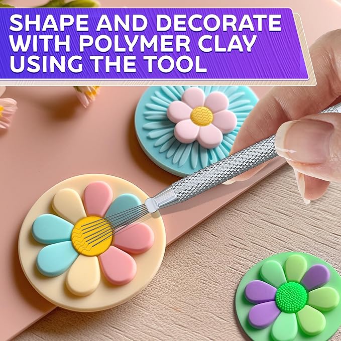 2Pcs Scoring Tool Pottery Carving Tools - Polymer Clay Tools Sculpting Kit Pottery Tools and Supplies Pottery Needle Tool Clay Sculpting Tools - Pottery Trimming Tools Clay Molding Tools Ceramic Tools