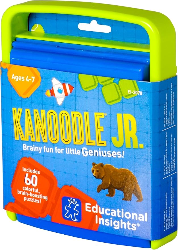 Educational Insights Kanoodle Jr. Brain Boosting Puzzle Game, Brain Teaser Game for Kids, 2-D & 3-D Puzzles, Gift For Kids Ages 4 to 7
