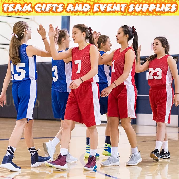 86 Pcs Basketball Party Favors, 50 Pcs Basketball Stickers, 12 Sports Stress Ball Mini Foam Basketball Ball, 12 Basketball Charm Bracelets 12 Basketball Scrunchie Sports Valentines Gifts Supplies