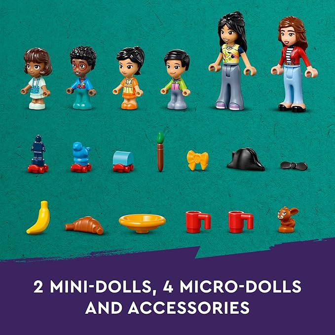LEGO Friends Heartlake City Preschool Classroom Toy for Kids, Creative Pretend Play for Girls and Boys Ages 4 Years Old and Up, Comes with 2 Mini Dolls and 4 Micro Dolls, 42636