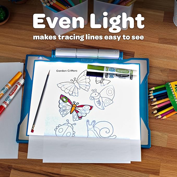 Crayola Light Up Tracing Pad - Blue, Tracing Light Box for Kids, Drawing Pad, Toys for Kids, Gift for Boys & Girls, Ages 6, 7, 8