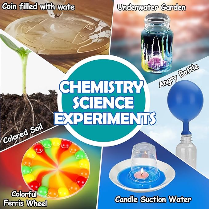 238+ Lab Experiments Science Kit for Kids, STEM Educational Learning Scientific Toys, Chemistry Set Gift for Boys and Girls, Including Volcano Eruption Science Project