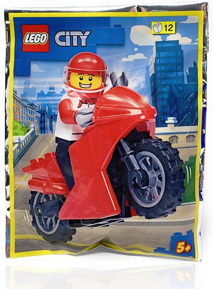 LEGO City Speed Racers Minifigure - Motorcycle Racer with Driver Foil Pack (12 Piece)