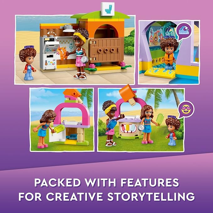 LEGO Friends Water Park Set 41720 Swimming Pool and Slides, Heartlake City Toy, Pretend Play Birthday Gift Idea for Kids Ages 6 Plus