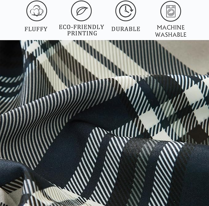 MaiRêve Navy Blue Twin XL Comforter Set, Twin XL Bedding Sets for Boys Girls 5 Pieces for Dorm Farmhouse All Season Lightweight &Comfy with Fitted Sheet, Flat Sheet (Navy Blue, Twin XL, 66"x90")