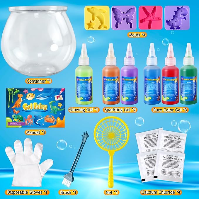 Kacwsoay 6 Colors Water DIY Gel Fairy Water Auqa Makes Spirites Elf DIY Fairy Toys Handmade Soft Figures Crafts Gift for Boys and Girls Birthday Christmas