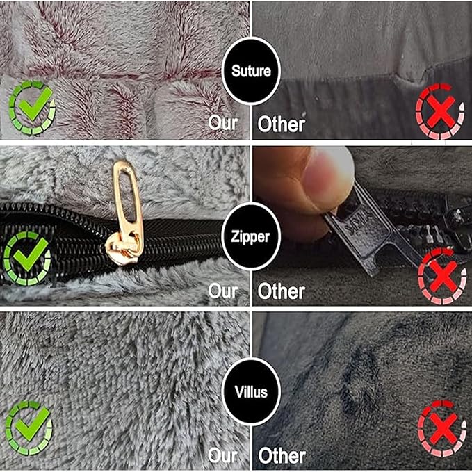 Bean Bag Chair for Adults Kids Without Filling Comfy Fluffy Round Beanbag Lazy Sofa Cover for Reading Chair Floor Chair, 3.5FT, Grey