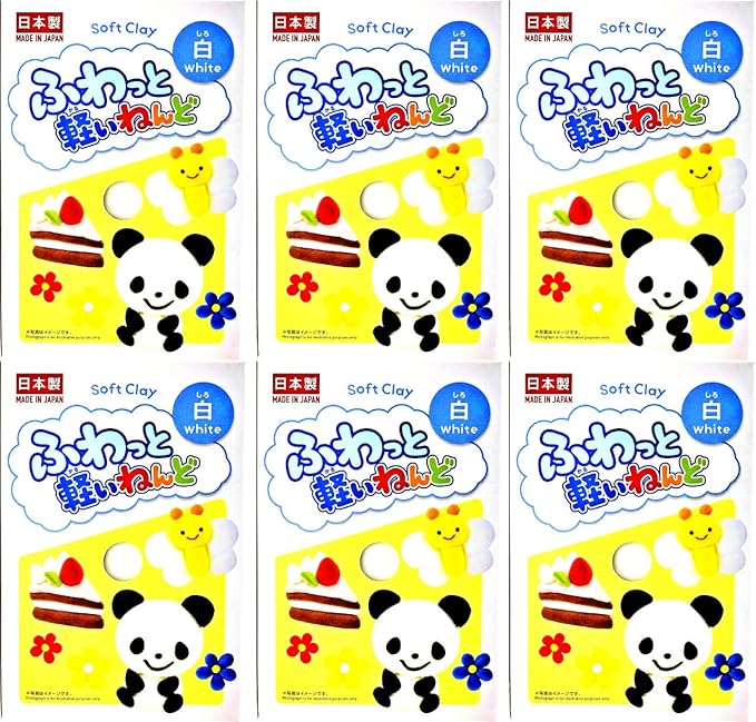 YACHIYO DAISO Soft Clay Lightweight Fluffy Packs (6 Set, White)
