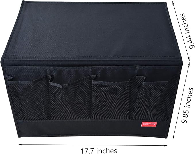 6 Pockets Bedside Storage Organizer, Bedside Caddy, Table Cabinet Storage Organizer, TV Remote Control, Phones, Magazines, Tablets, Accessories (Light Black)