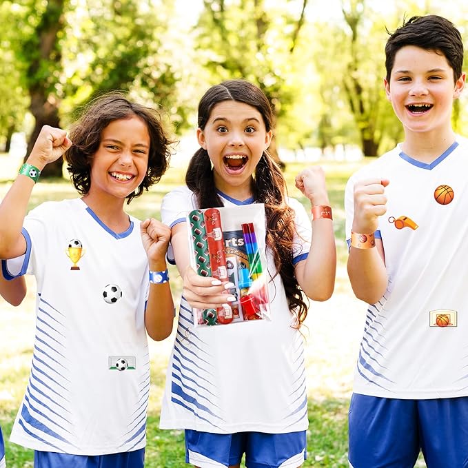 BenLouis 192Pcs Sports Party Favors Football Basketball Soccer Baseball Party Coloring Books Set Bulk for Kids Sports Themed Party Team Gift Goodie Bag Fillers School Classroom games Rewards