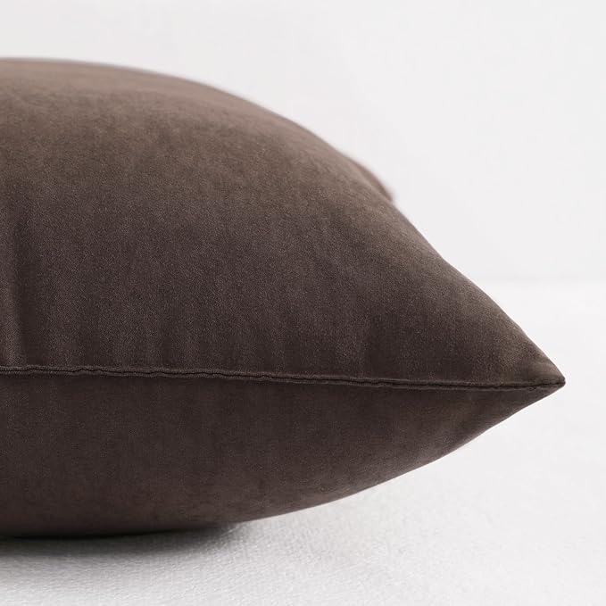 NTBAY Tiny Pillows, Down Alternative 7"x11" Microfiber Mini Pillow for Travel, Pets, Soft Machine Washable Small Pillows for Neck, Wrist, Lumbar and Knee, Dark Brown