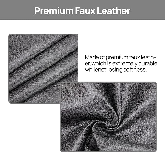 Teniux Remote Control Holder Faux Leather Armrest Organizer with 6 Pockets for Recliner Couch Sofa, Armchair Caddy for Smart Phone, Book, Magazines, Ipad, Remotes (Dark Grey)