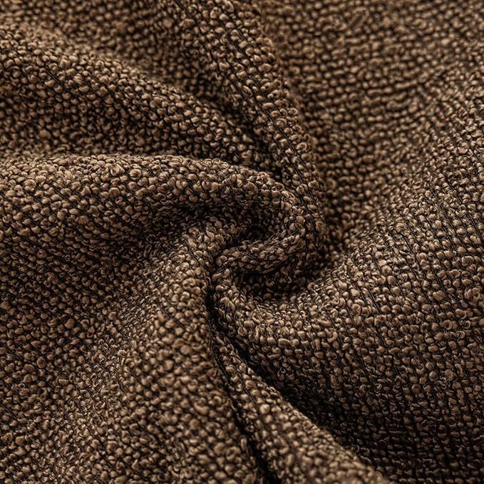 Foindtower Pack of 2 Textured Boucle Throw Pillow Covers Accent Solid Decorative Pillow Cases Cozy Woven Couch Cushion Case for Sofa Bedroom Living Room Home Decor 20x20 Inch Chocolate