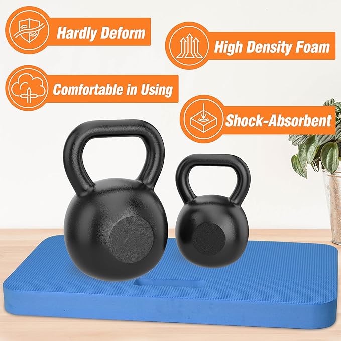 Gardzen 3-Pack Garden Kneeling Pad - For Gardening, Baby Bath, Yoga, Pilates, Exercise, Blue