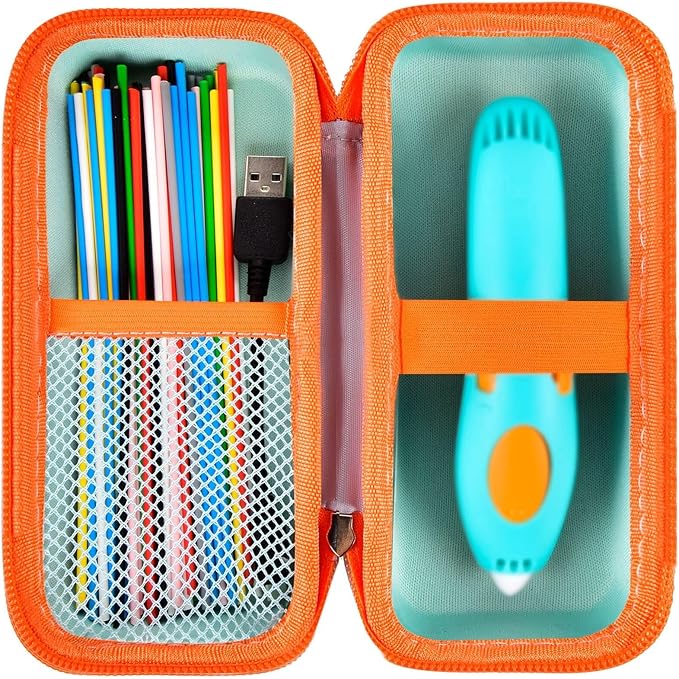 GWCASE Case Compatible with 3Doodler Start+ Essentials for 3D Pen Set for Kids, Storage Organizer Carrying Holder Fit for Printing Pens, Plastic Refill Blister, Micro-USB Charger (Box Only)