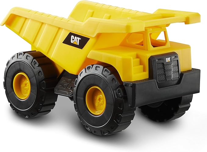 CAT Construction Toys, Tough Rigs 15" Dump Truck & Loader Set Toys 2 Pack Ages 2+, Kid Powered CATerpillar Vehicle Set, Indoor or Outdoor Play, No Batteries Required