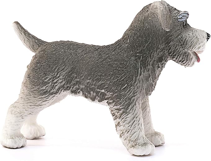 Schleich Farm World, Realistic Cute Dog Toys for Kids Ages 3 and Above, Miniature Schnauzer Toy Figurine