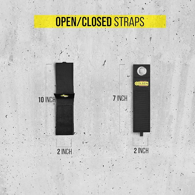 COLSEN Storage Strap – 10 inch large Heavy Duty Garage Organization Cable Keeper Wire Holder Outdoor rope strap Hose Hanger for extension cords RV Organizers Garden Anchor Marine Workshop (6Pack)