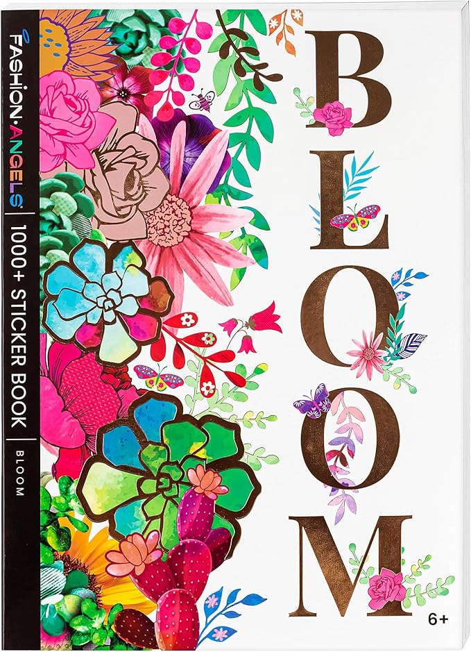 Fashion Angels 1,000+ Bloom Sticker Book, Includes Fun & Colorful Craft Flower Stickers, Ideal for Accessorizing Kids & Adults Notebooks, Scrapbooks & More